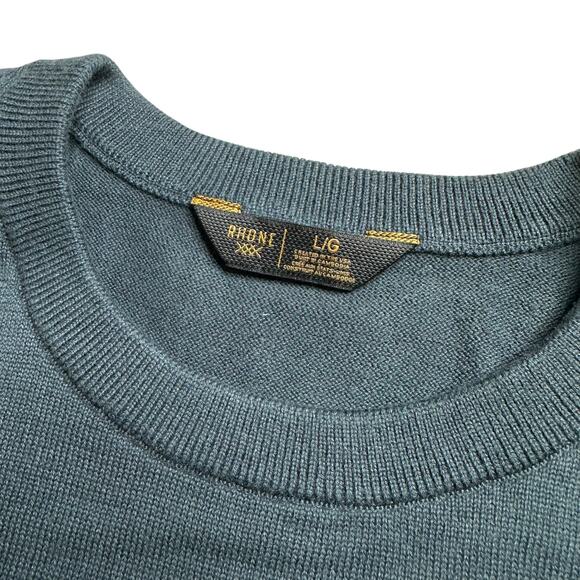 RHONE Navy Blue Compass Knit Tee Deep Sea Blue Men's Size Large NWT Career Basic - Picture 6 of 10